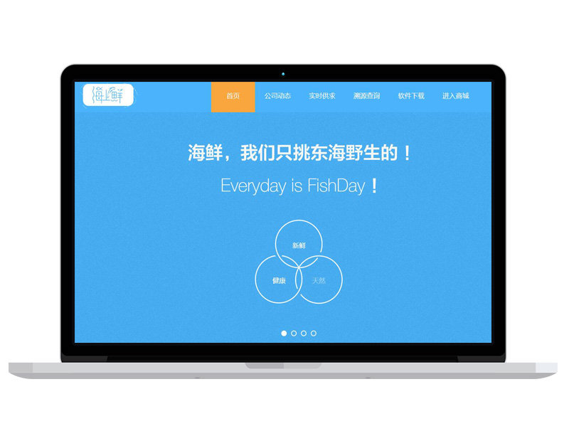 宁波海鲜公司高端官网建设 自适应全网通网站建设 百度排名推广