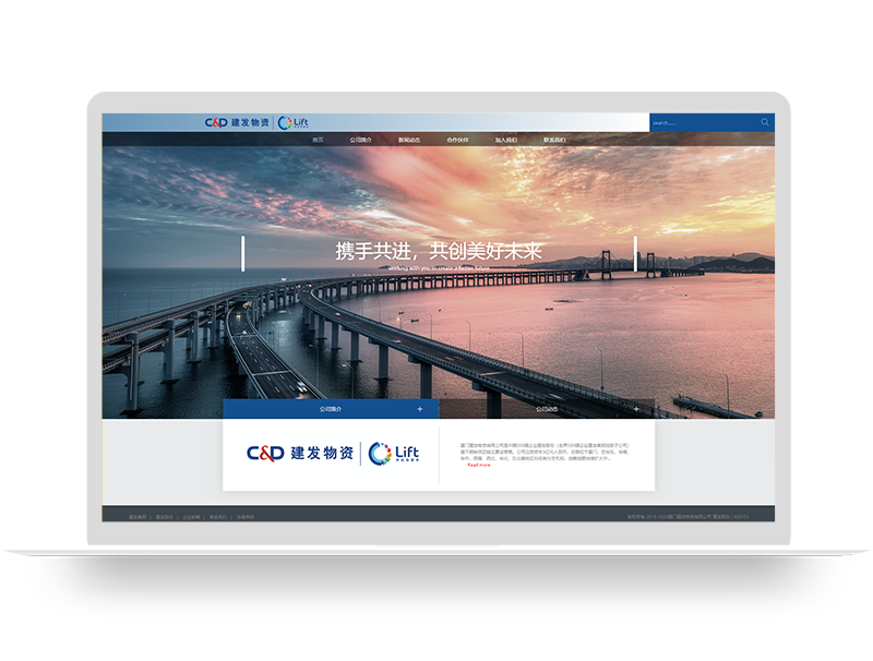 物资公司品牌网站建设 响应式自适应官网设计