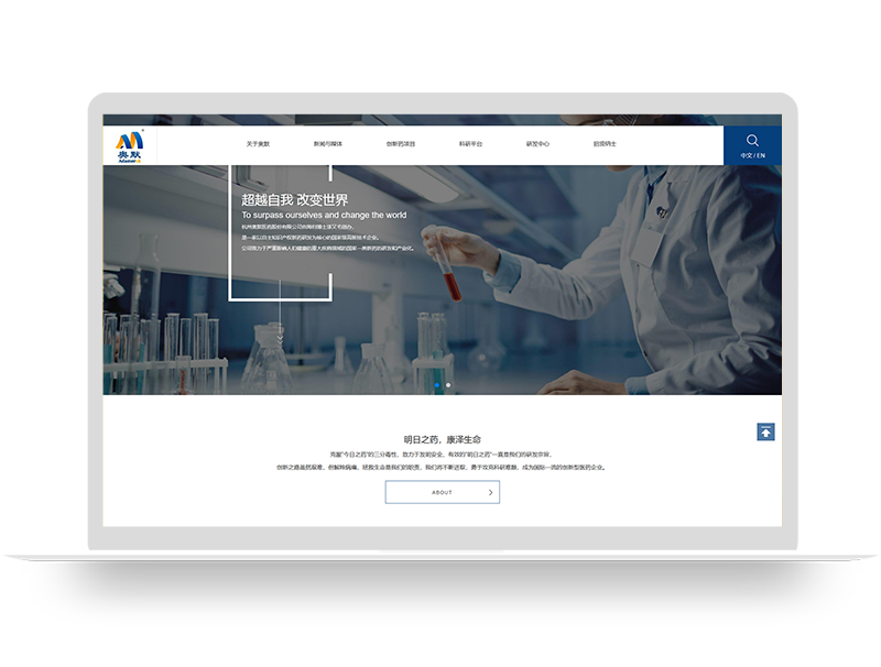 医药研究官网设计 医疗科研品牌营销型网站建设